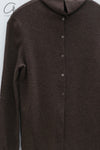 SWAYING 24 Autumn and Winter Cashmere Fake Two-piece Cardigan SW-SW24AW1T52-ZONG Brown SW-SW24AW1T52